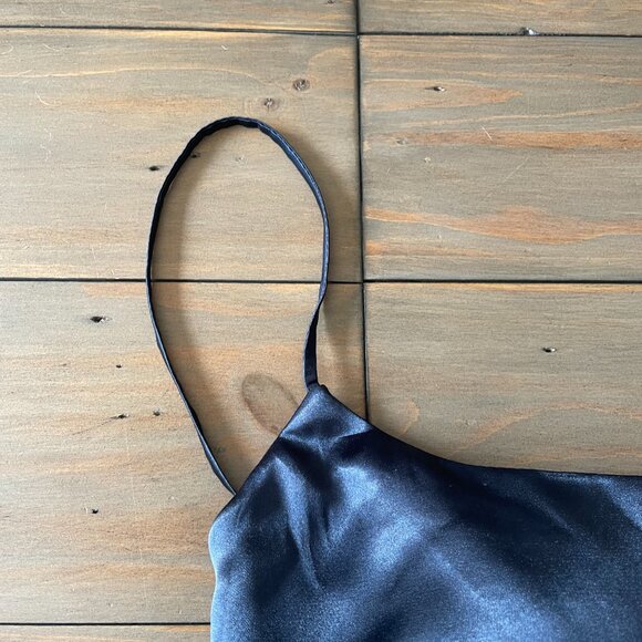 Beautiful Silk Navy Blue Dress Short Grad dress - Picture 3 of 7